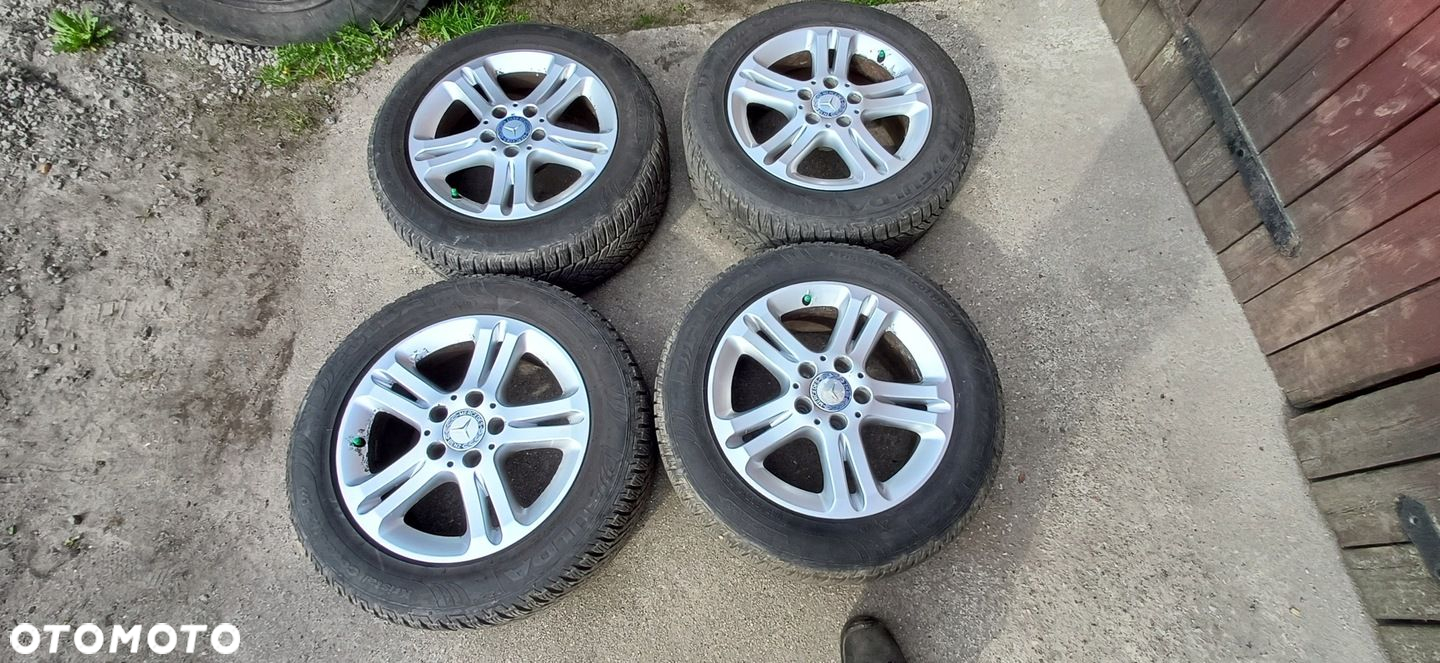 MERCEDES W211 KOMPLET ALUFELG R16 5X112 ALUFELGI OPONY - 2