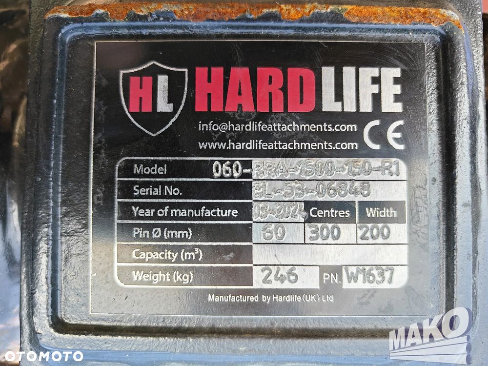 Grabie zrywaki HardLife 152cm do koparki do 10 ton Miller fi 60 - 4