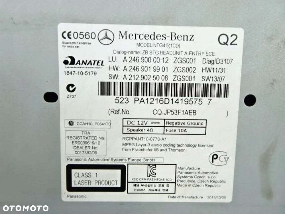radio cd mercedes w246 b-klasa - 8