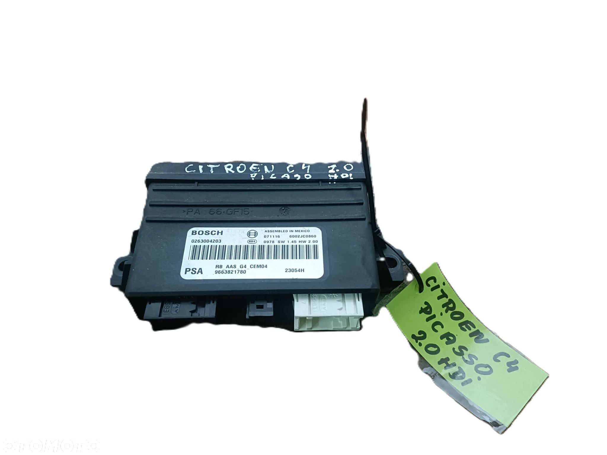 CITROEN C4 PICASSO I 06-13 2,0 HDI moduł sterownik czujników parkowania PDC BOSCH 0263004203 * - 1