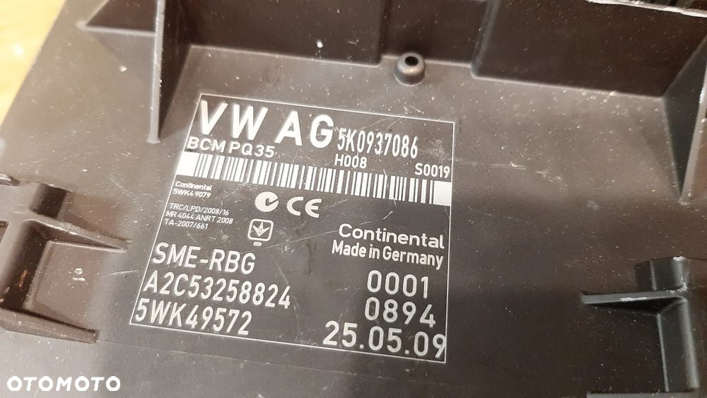 Moduł komfortu  VOLKSWAGEN Scirocco  5K0937086 5WK49572 - 2
