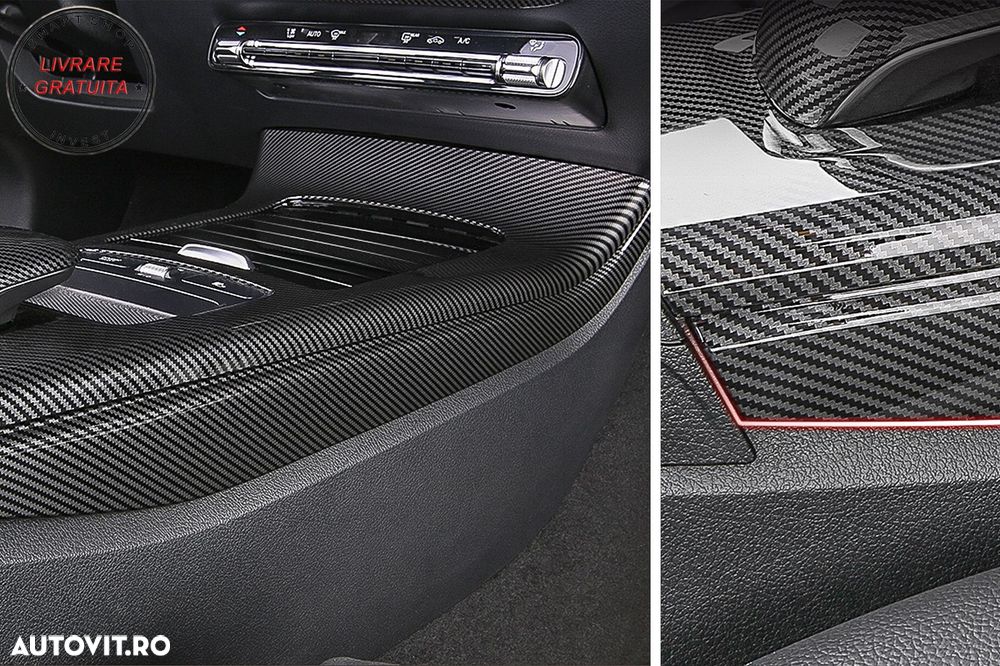 Ornamente interior Laterale Consola Mercedes A-Class W177 V177 (2018-Up) Carbon- livrare gratuita - 5