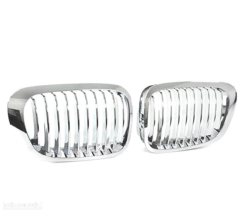 GRELHAS FRONTAIS BMW E46 COUPE CABRIO 99-03 LOOK M CROMADO - 2