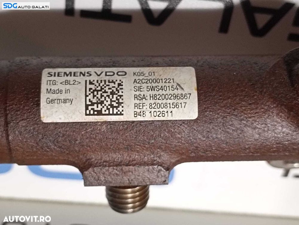 Rampa Presiune Injectoare cu Senzor Regulator Nissan Juke 1.5 DCI 2010 - 2018 Cod A2C20001221 H8200296867 8200296867 8200815617 [M4259] - 6