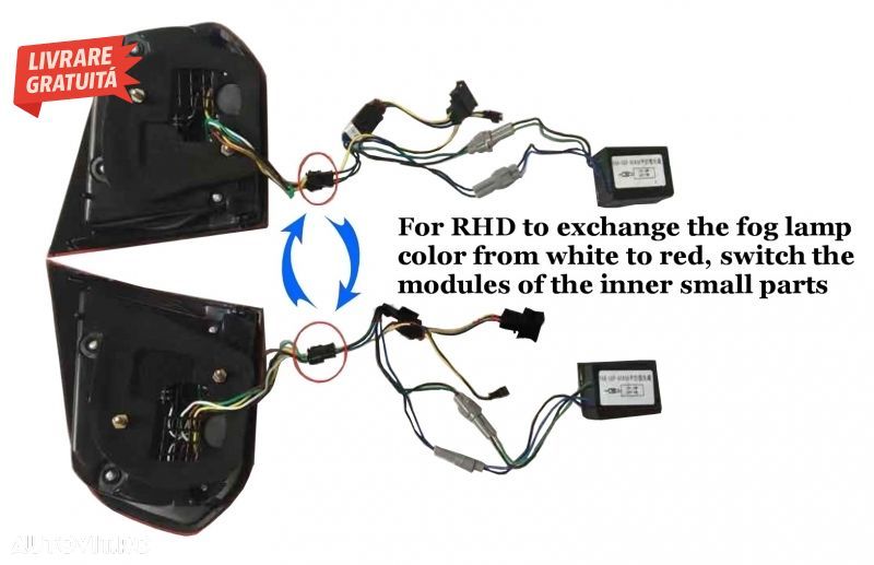 Faruri si Stopuri LED VW Golf 6 VI (2008-up) R20 U Design cu Semnal LED Dinamic- livrare gratuita - 11
