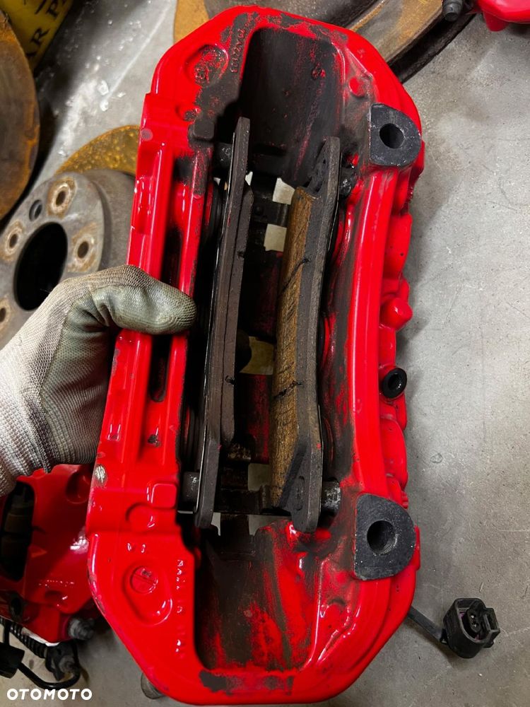 KOMPLET TARCZE HAMULCE ZACISKI PORSCHE CAYENNE II 7P5 GTS 4.8 V8 B BREMBO - 9