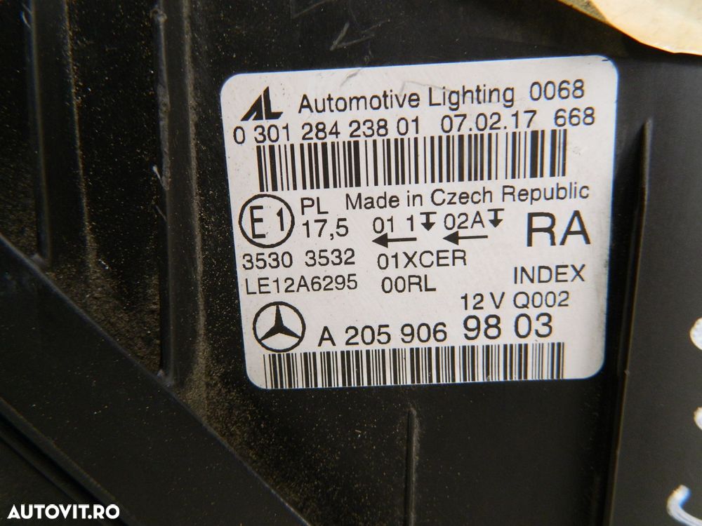Far dreapta Mercedes C-Class W205 Full LED, 2014, 2015, 2016, 2017, 2018,  cod origine A2059069803. - 7