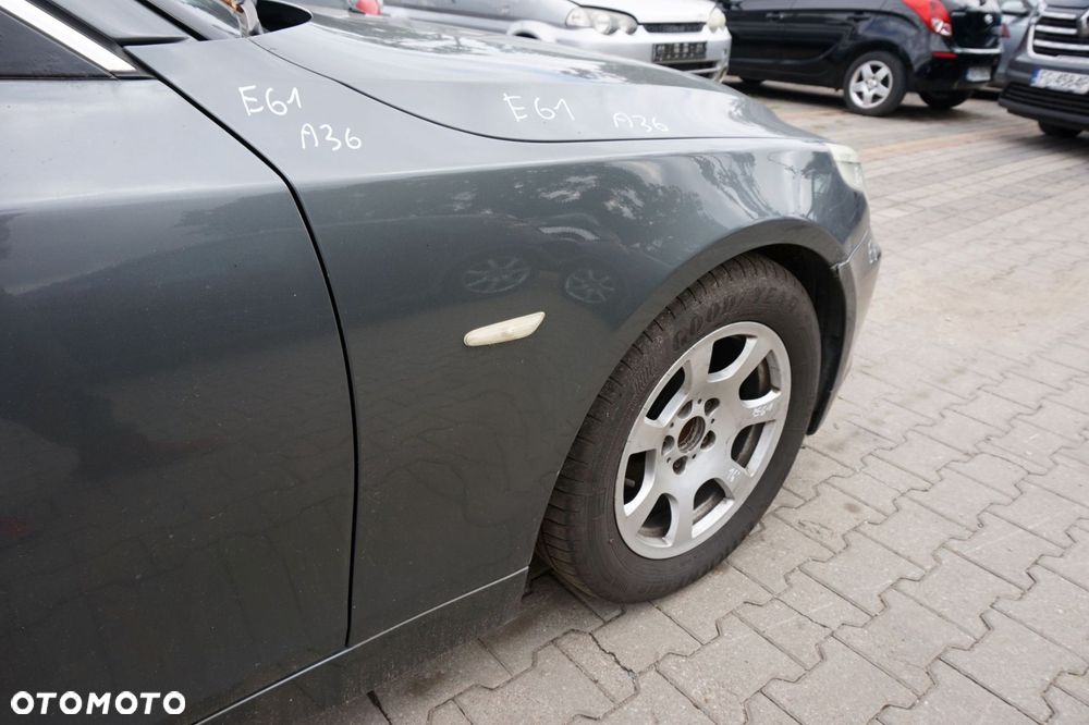 MASKA ZDERZAK BŁOTNIKI LAMPY 5 E61 A36 XENON ADAPTVE SPRYSKI  BMW 2003-2007 SZARY TITANGRAU PRZÓD KOMPLETNY - 21