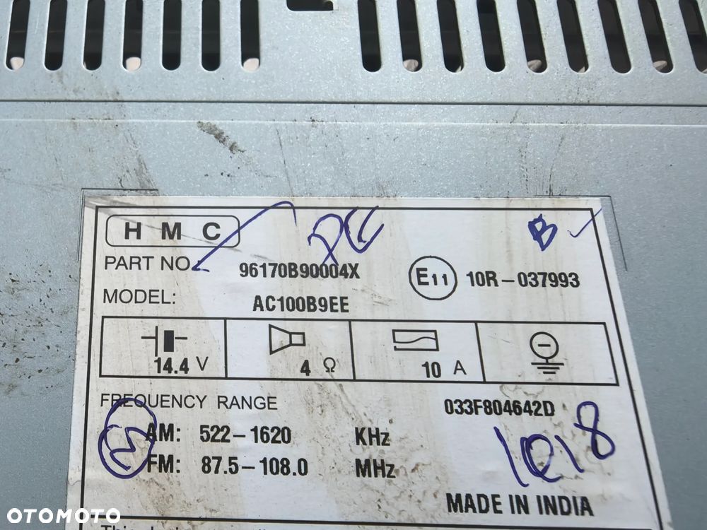 Hyundai i10 II Radio ramka CD 96170B90004X - 4