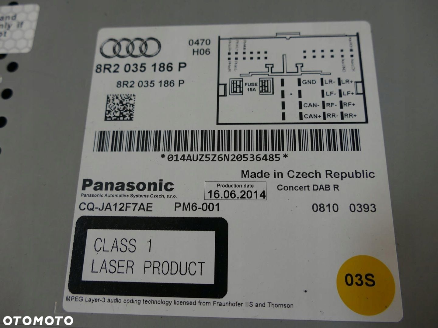 AUDI A5 8T LIFT RADIO ODTWARACZ CD FM CONCERT 8R2035186P - 6