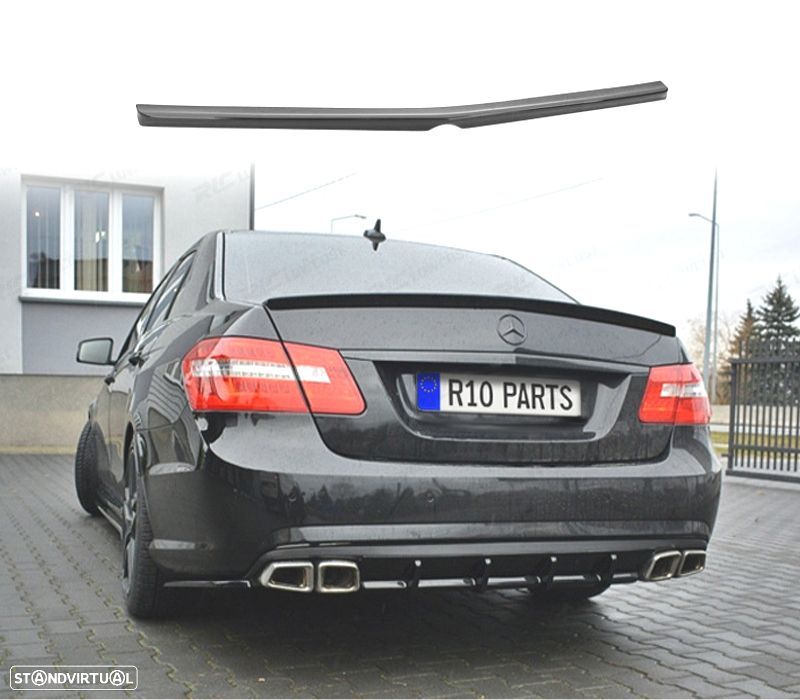 AILERON SPOILER TRASEIRO MERCEDES E CLASE W212 SEDAN 09-16 AMG LOOK PRETO BRILHANTE - 1