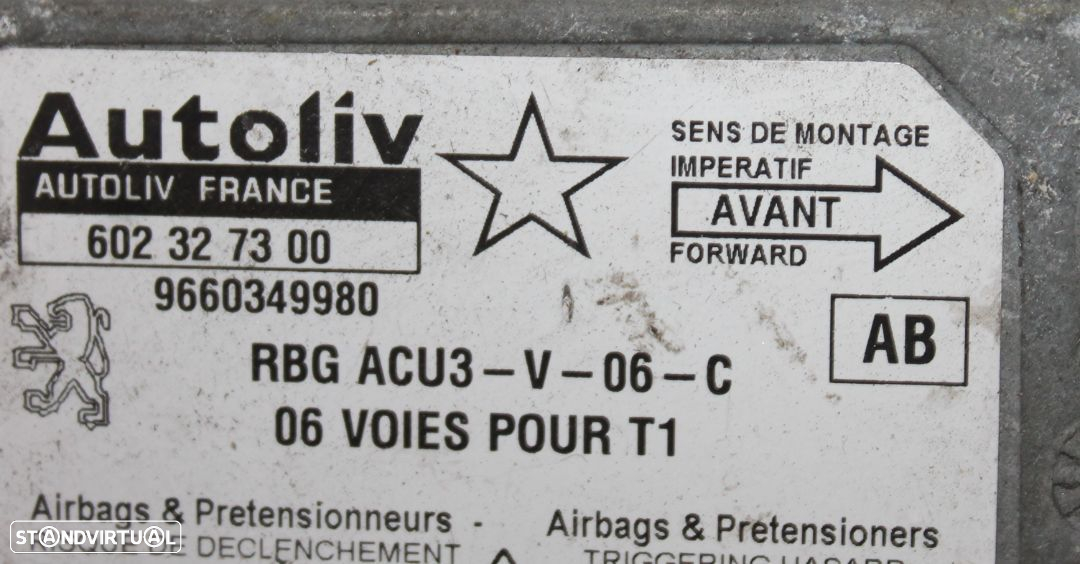 Centralina de Airbag Peugeot 206 de 2000 - 2