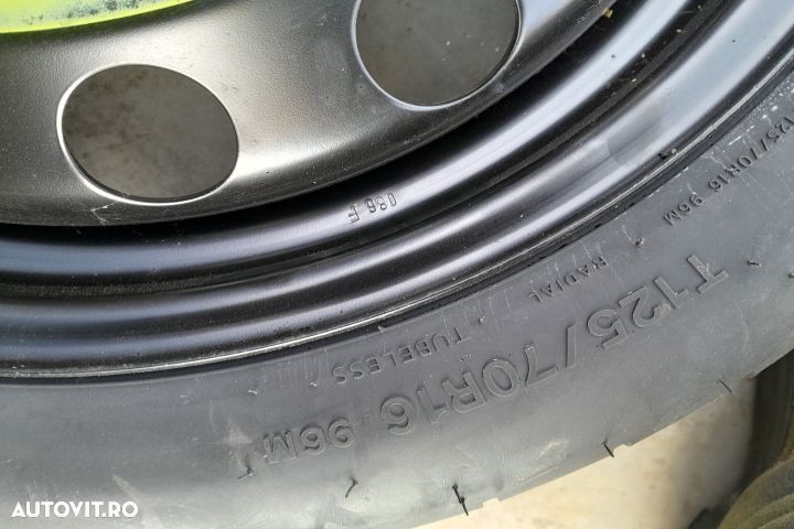 Roata de rezerva R16 T125 / 70R16 T125 / 70R16 Volkswagen VW Golf 7 [ - 4