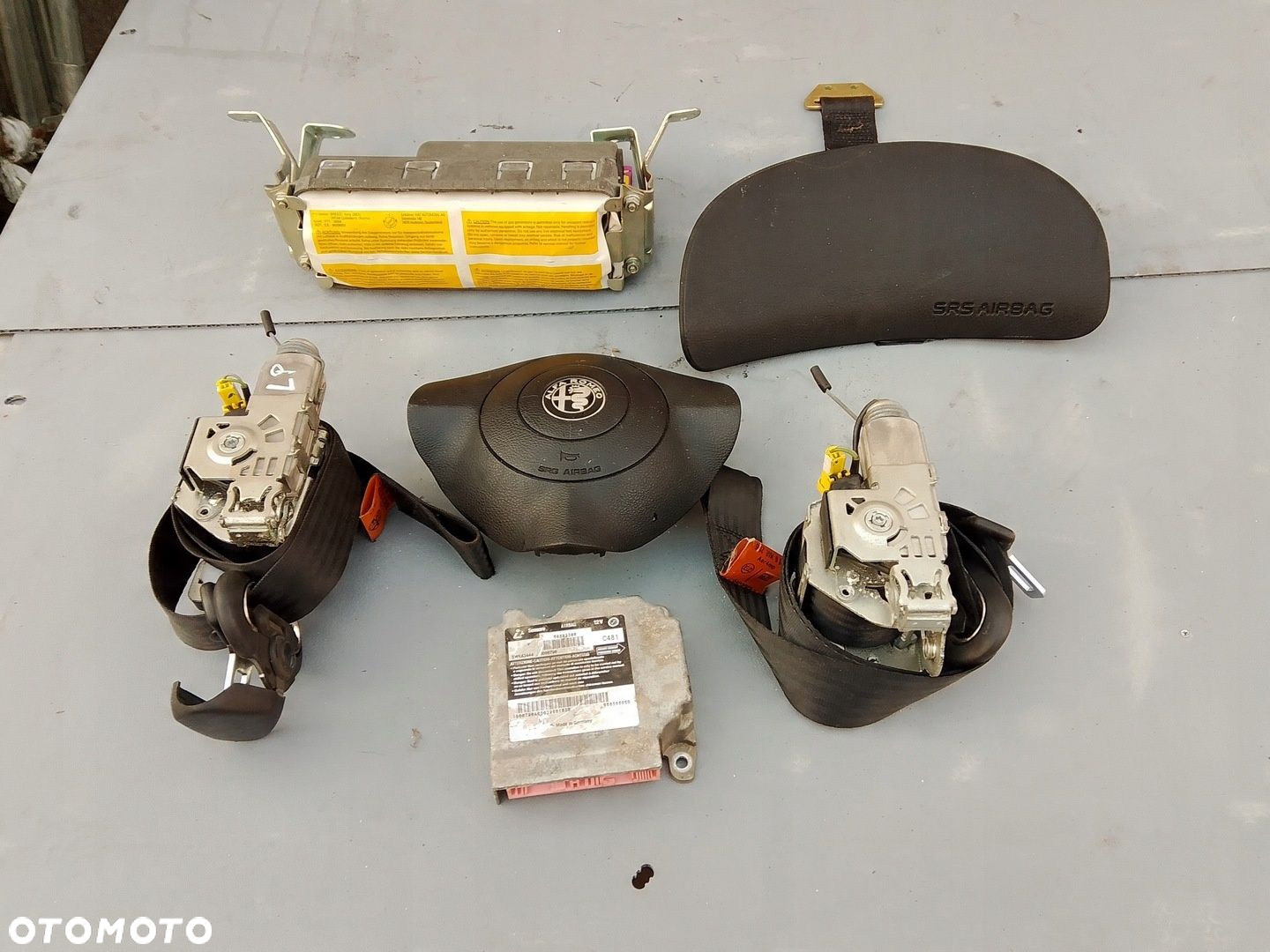 Poduszki AIRBAG Pasy Sensor Alfa Romeo GT Komplet - 2