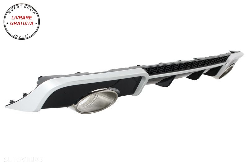 Difuzor Bara Spate cu Ornamente evacuare Audi A3 8V Hatchback Sportback (2012-2015- livrare gratuita - 3