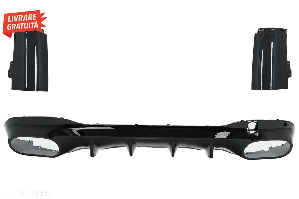 Difuzor Bara Spate cu Ornamente Evacuare Mercedes CLA X118 Shooting Brake C118 Cou- livrare gratuita - 5
