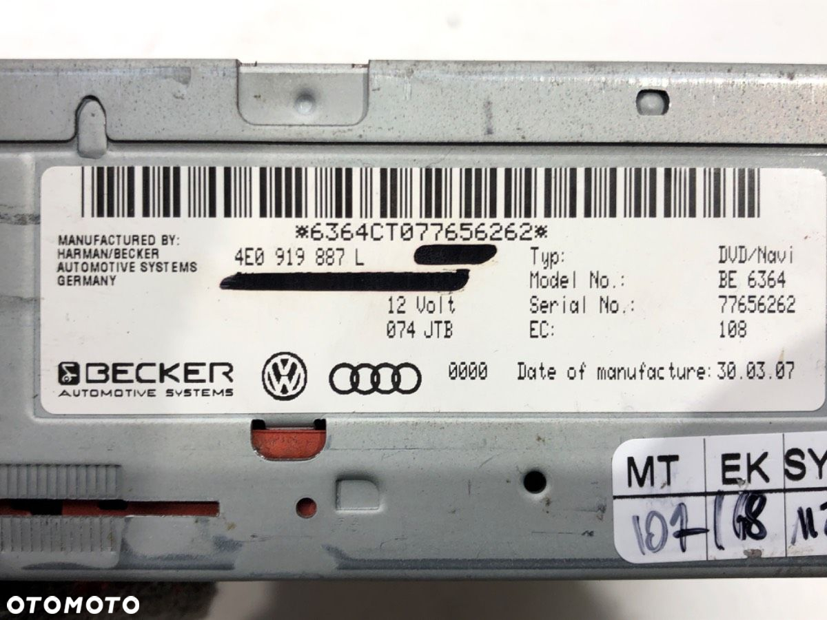CZYTNIK NAWIGACJI - 86.00 PLN - AUDI A6 C6 Avant (4F5) 2004 - 2011 2.0 TDI 100 kW [136 KM] olej - 6