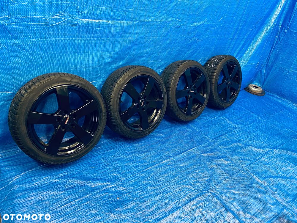 KOŁA KOŁO 17 FELGA ALUMINIOWE ALUSY 17" x 7J  5X112 ; 57,1mm ET48 KOMPLET ; OPONY ZIMOWE ZIMA FALKEN ; AUDI A3 8P 8V ; GOLF V VI VII VII PASSAT B5 B6 B7 ; TOURAN ; SKODA OCTAVIA SUPERB ; SEAT LEON ALTEA TOLEDO ORYGINAŁ KBA49295 - 2