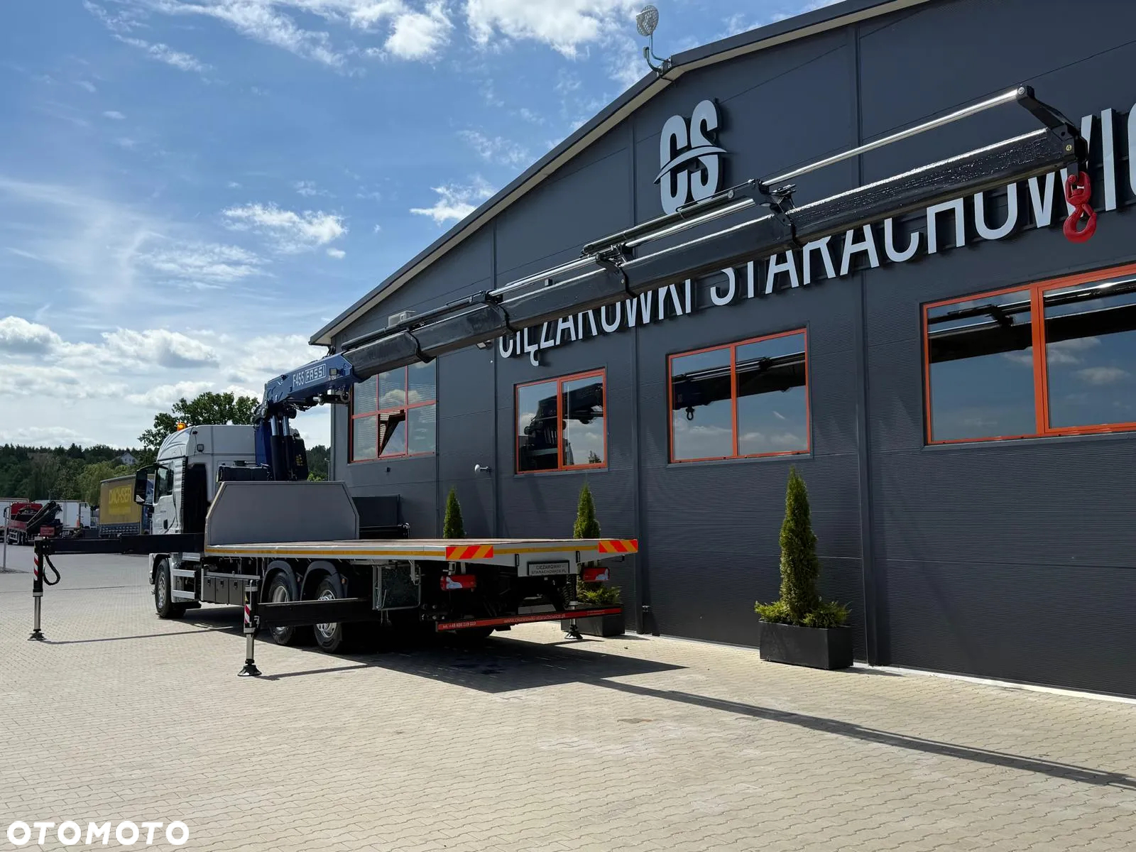 MAN TGS TGX 26.400 // E6 // 6x2 // platforma + FASSI F455RA.2.25 // Do przewozu kontenerów dzwig żuraw HDS kran crane laweta - 11