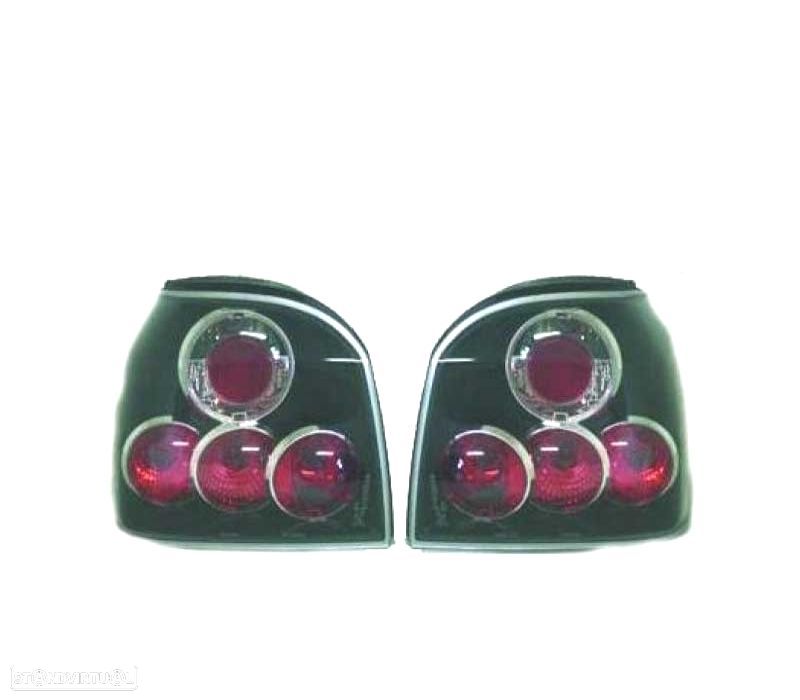 FAROLINS TRASEIROS GOLF3 MK III 91-97 PRETO - 1