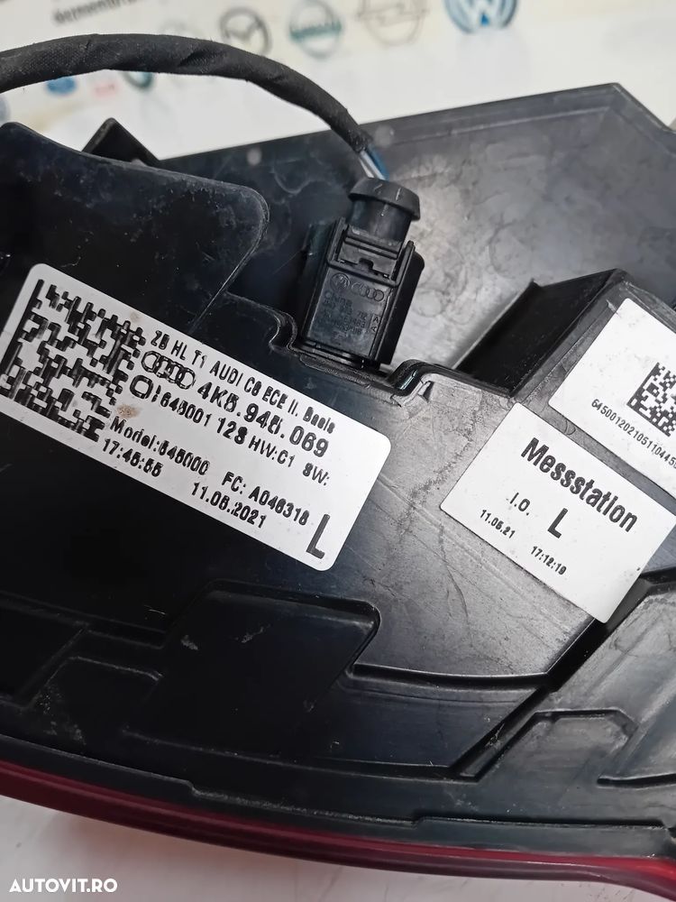 Stopuri Lampa Stop Tripla Caroserie Audi A6 4K C8 Variant 4K5945069 4K5945070 - 7