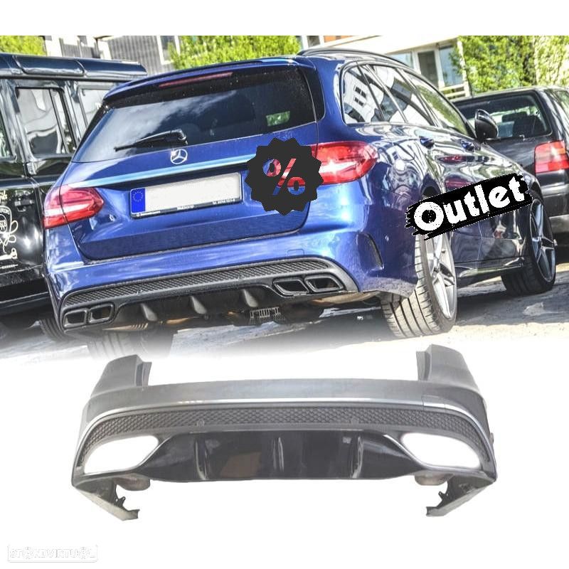 C012147C1 PARA-CHOQUE TRASEIRO MERCEDES CLASSE C W205 15-18 LOOK AMG PDC - 1