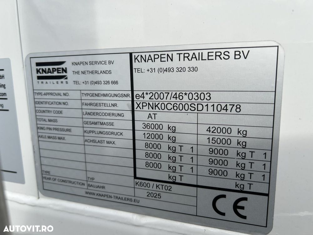 Knapen Trailers Walking floor, usi laterale, factura externa - 9