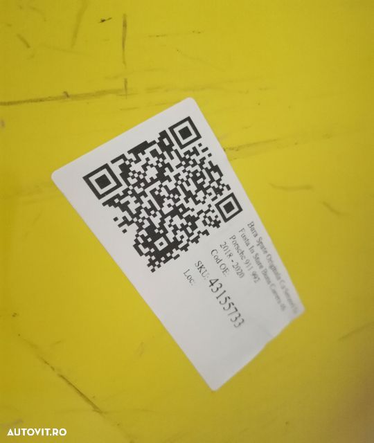 Bara Spate Originala Cu Senzori Si Fusta In Stare Buna Carrera 4S Pors - 8