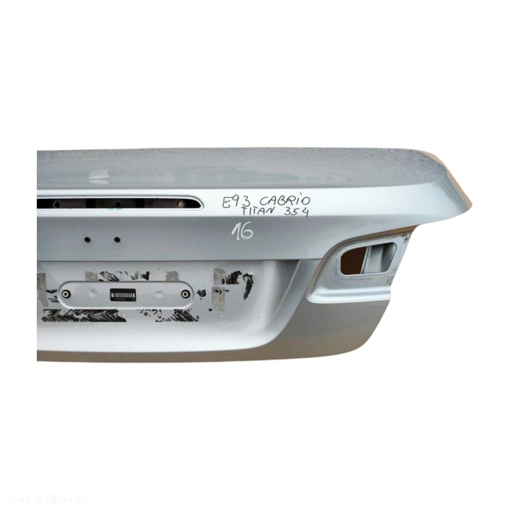 KLAPA BAGAŻNIKA TYŁ TYLNA BMW SERIA 3 E93 CABRIO 354 TITANSILBER - 3