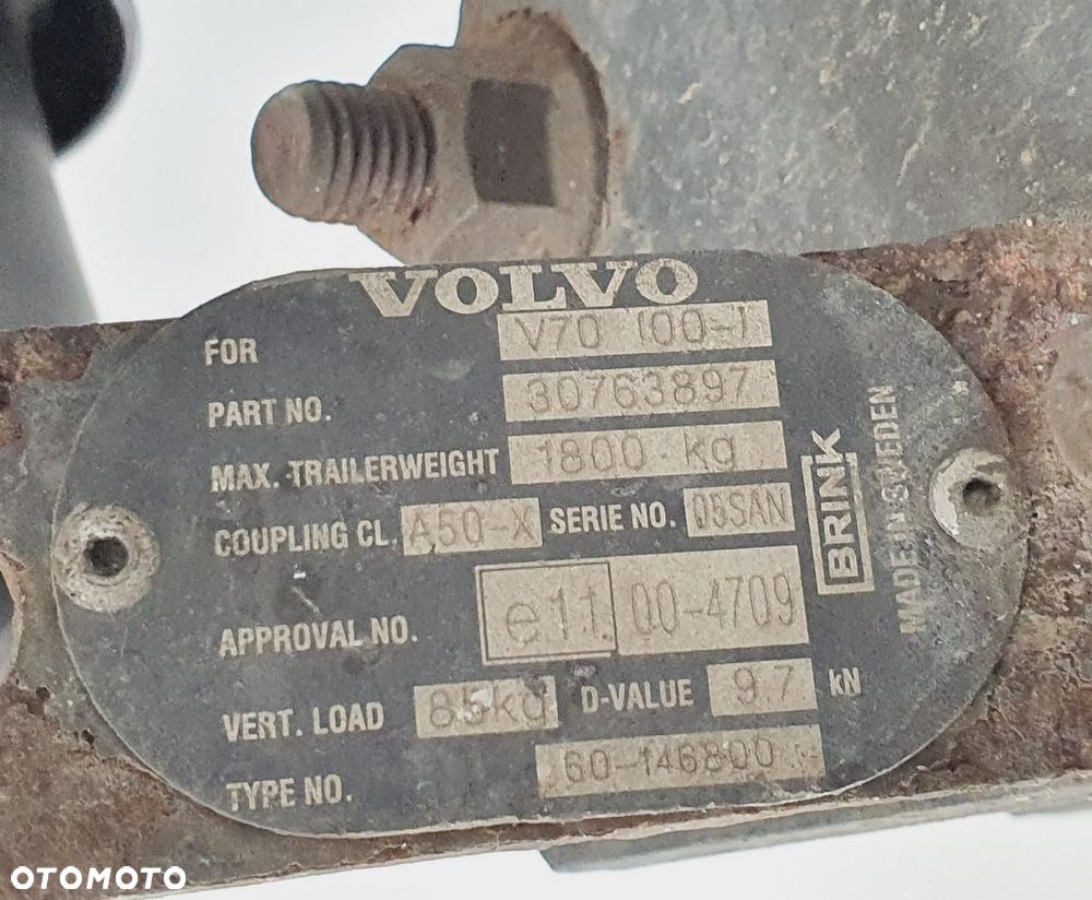 HAK HOLOWNICZY WYPINANY VOLVO V70 II 30763897 - 6