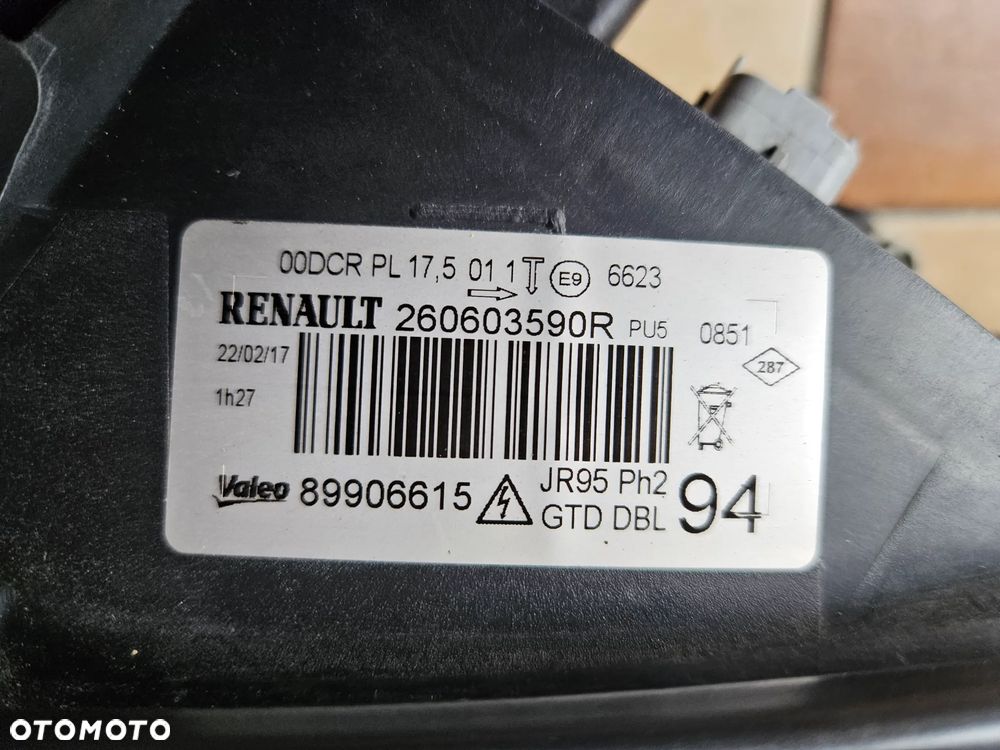 LAMPA REFLEKTOR PRZÓD PRZEDNIA LEWA XSENON RENAULT SCENIC III LIFT 2017 ROK ORYGINAŁ 260603590R SUPER STAN - 11