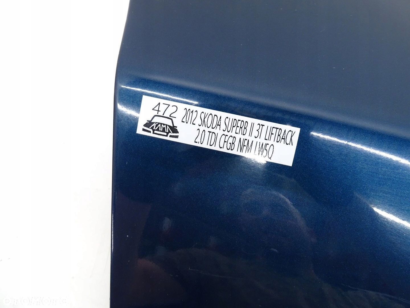 BŁOTNIK PRAWY PRZÓD PRZEDNI SKODA SUPERB II 3T SEDAN / KOMBI NIEBIESKI LW5Q - 10