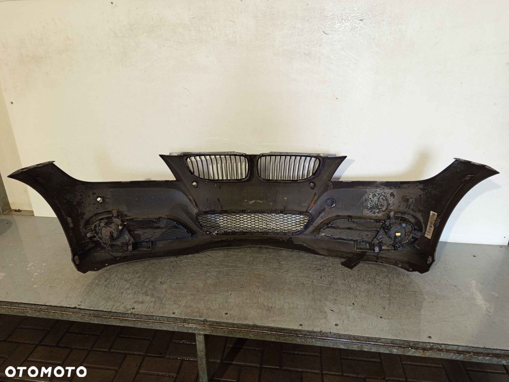 + ZDERZAK PRZÓD PRZEDNI DO BMW E90 E91 SERIA 3 III LIFT FL SILBERGRAU SZARY PDC CZUJNIKI HALOGENY DO MALOWANIA ! - 5