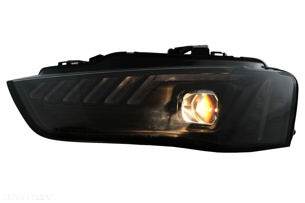 Faruri LED DRL compatibil cu Audi A4 B8.5 Facelift (2012-2015) Negru S - 6