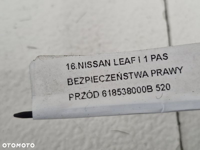 NISSAN LEAF I 1 PAS BEZPIECZEŃSTWA PRAWY PRZÓD 618538000B - 12