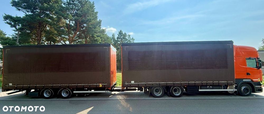 Scania R400 TOPLINE 6x2 JUMBO OŚ PODNOSZONA ZABUDOWA VAN HOOL FIRANKA ALUMINIOWA DŁ:7.90m DOLNY ZACZEP AUTOMAT RETARDER STANDKLIMA WEBASTO 2xALUTANK + PRZYCZEPA TANDEM VAN HOOL ZABUDOWA ALUMINIOWA FIRANKA DŁ:7.90m OSIE SAF ZESTAW PRZESTRZENNY PRZEJAZDOWY 120m3 2014 ADR!!! - 5