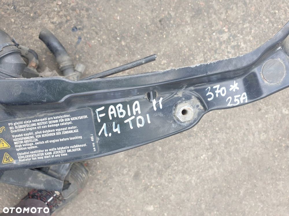 PAS PRZEDNI WZMOCNIENIE CZOŁOWE KOMPLET CHŁODNIC SKODA FABIA II 1.4 TDI - 8