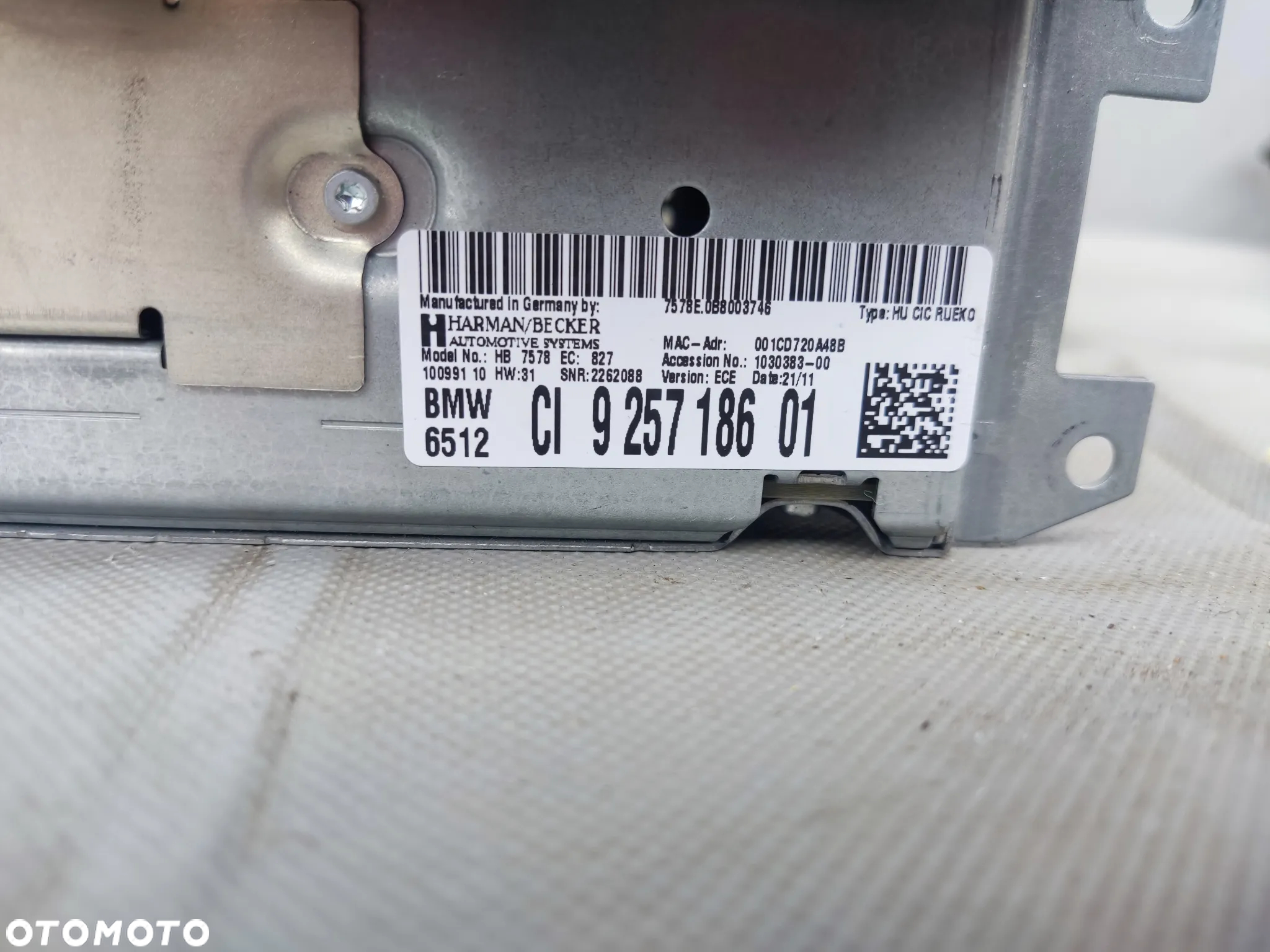 BMW E81 E82 E90 E92 RADIO CZYTNIK NAWIGACJI CIC 9257186 - 2