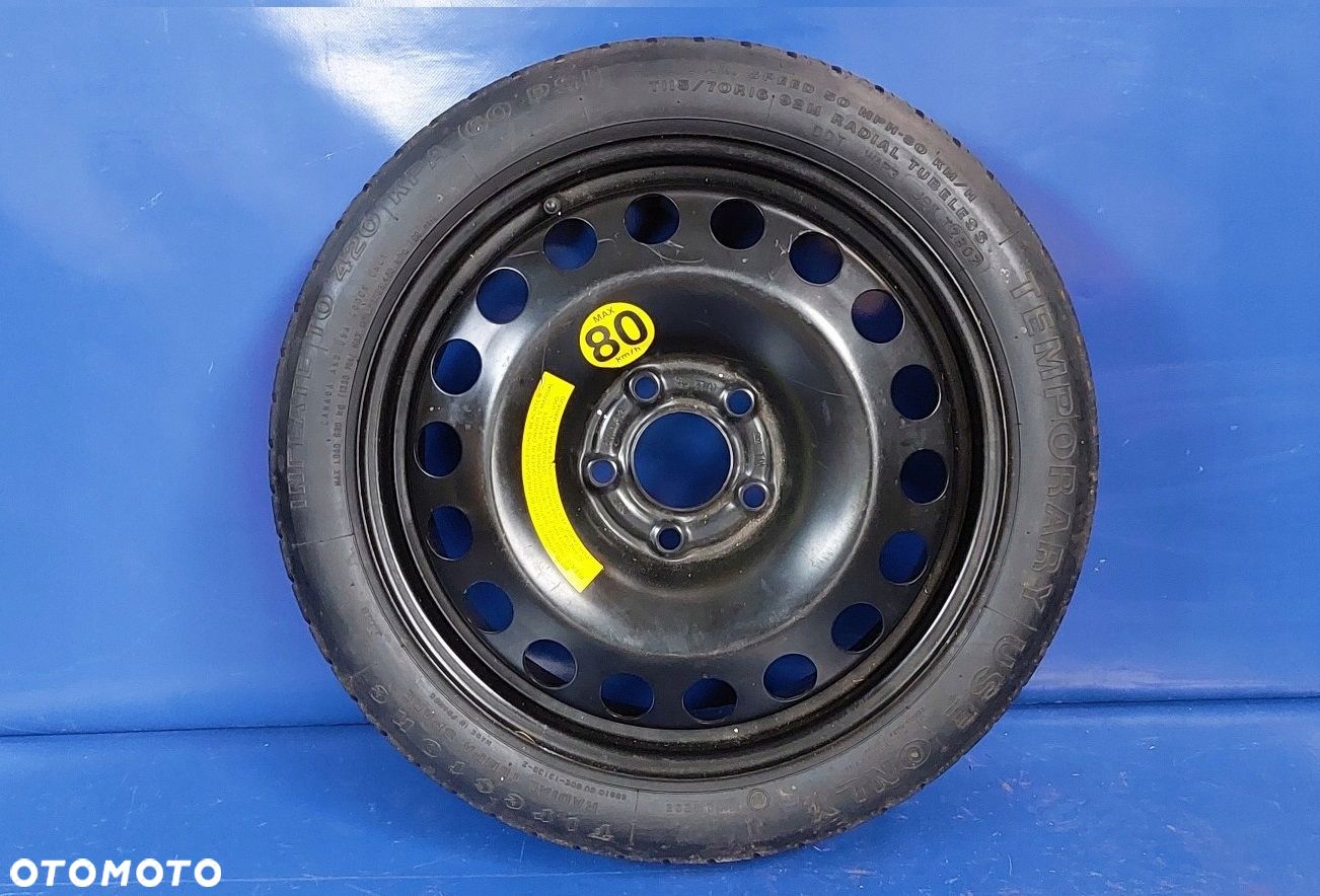 KOŁO DOJAZDOWE ZAPASOWE OPEL ASTRA H VECTRA C MERIVA 16 5X110 ET41 4J - 1