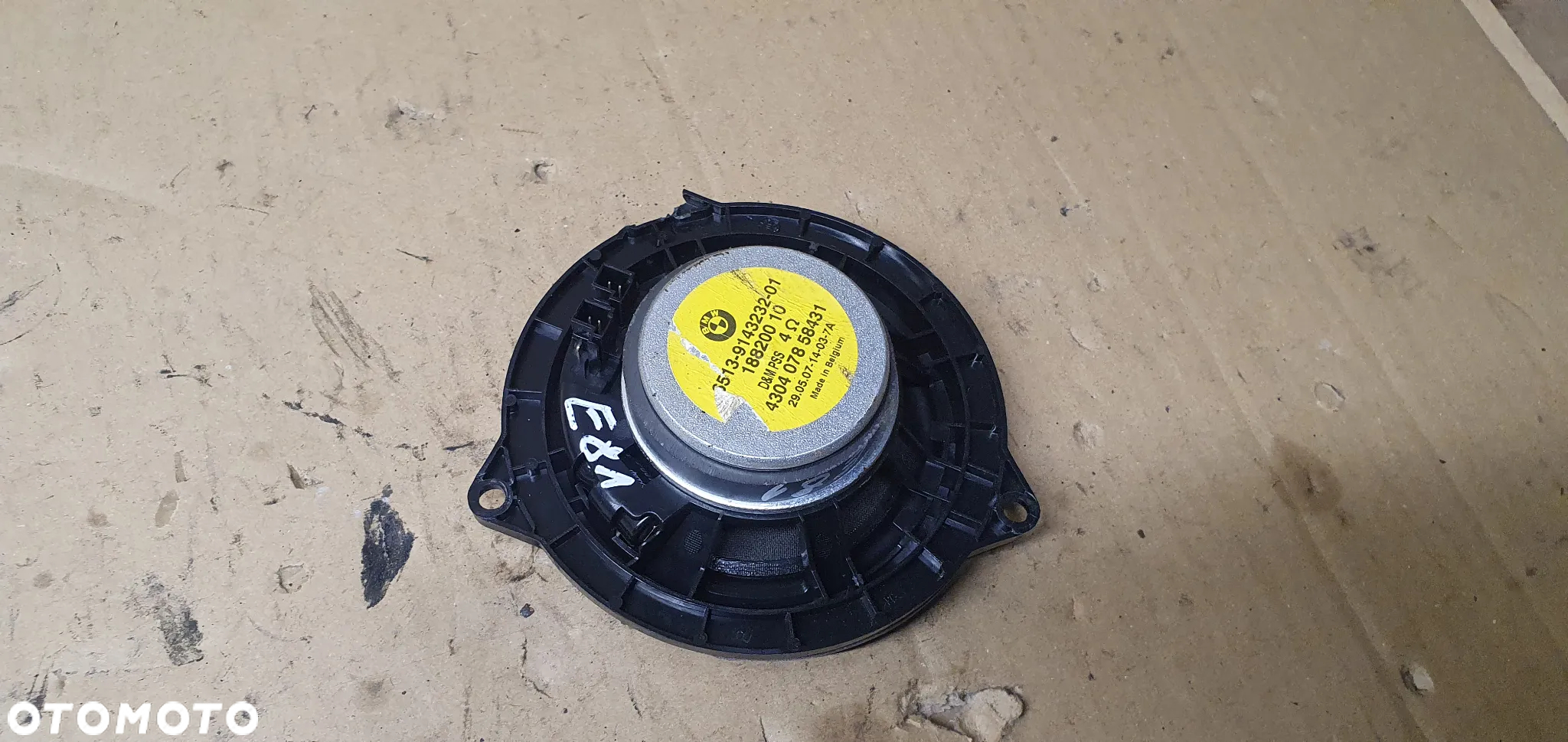 Głośnik lewy przód przedni lewy BMW I E81 E87 9143232 - 4