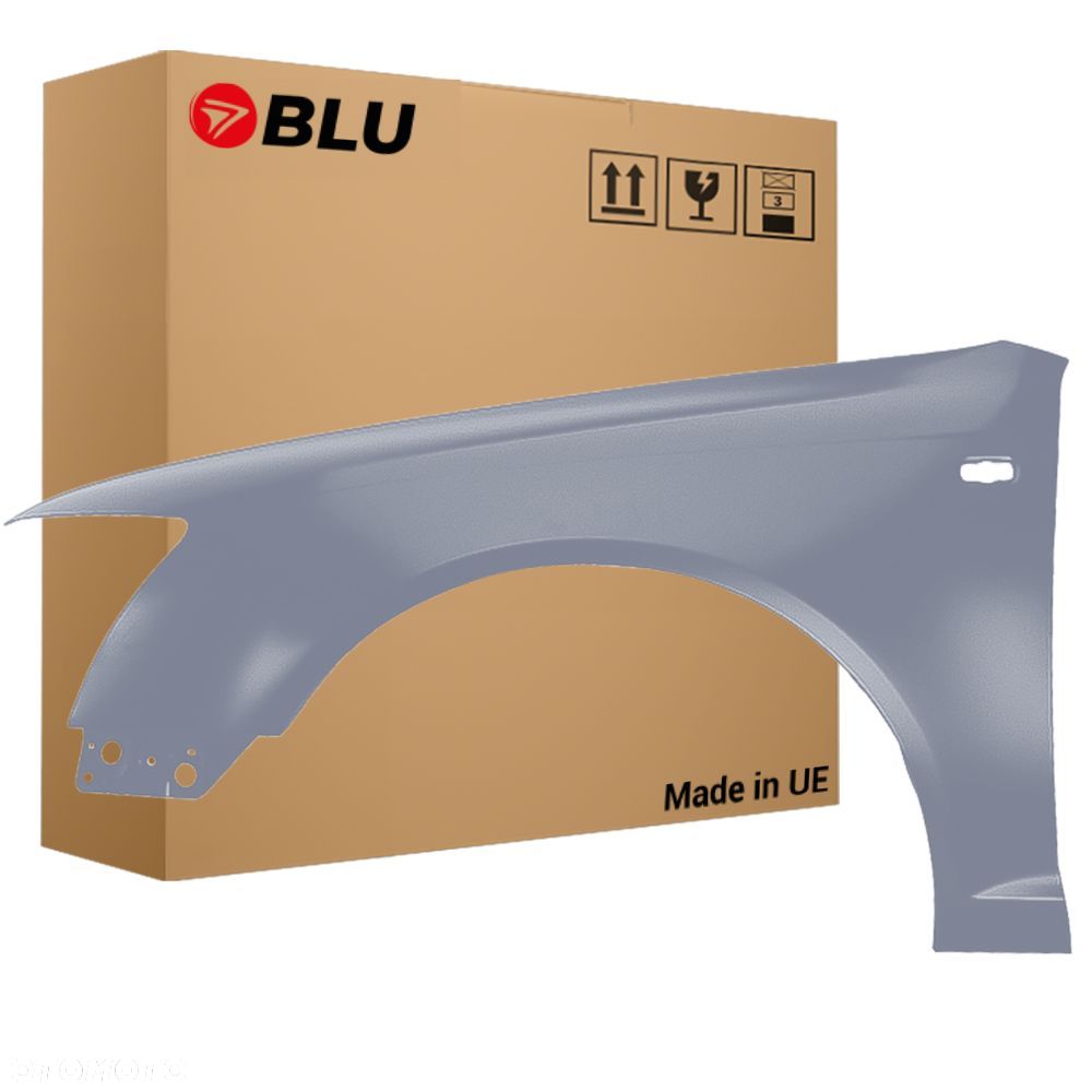 BLU Błotnik Audi A6 C6 LY7H Lewy Srebrny 2004-2008 przód AkoyaSilber - 1