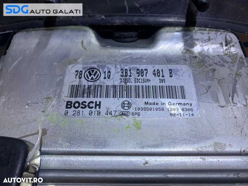 Kit Pornire ECU Calculator Motor Cip Cheie si Imobilizator cu Ceas Ceasuri Bord VW Passat B5.5 2.5 TDI V6 AKN 2001 - 2005 Cod 3B1907401B 0281010447 [L3024] - 2