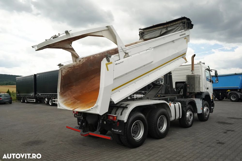 Volvo FMX 460 / 8x4 / BASCULATOR SPATE / CLAPETĂ HIDRAULICĂ / I-SHIFT / PERDĂ ELECTRICĂ / EURO 6 / - 5