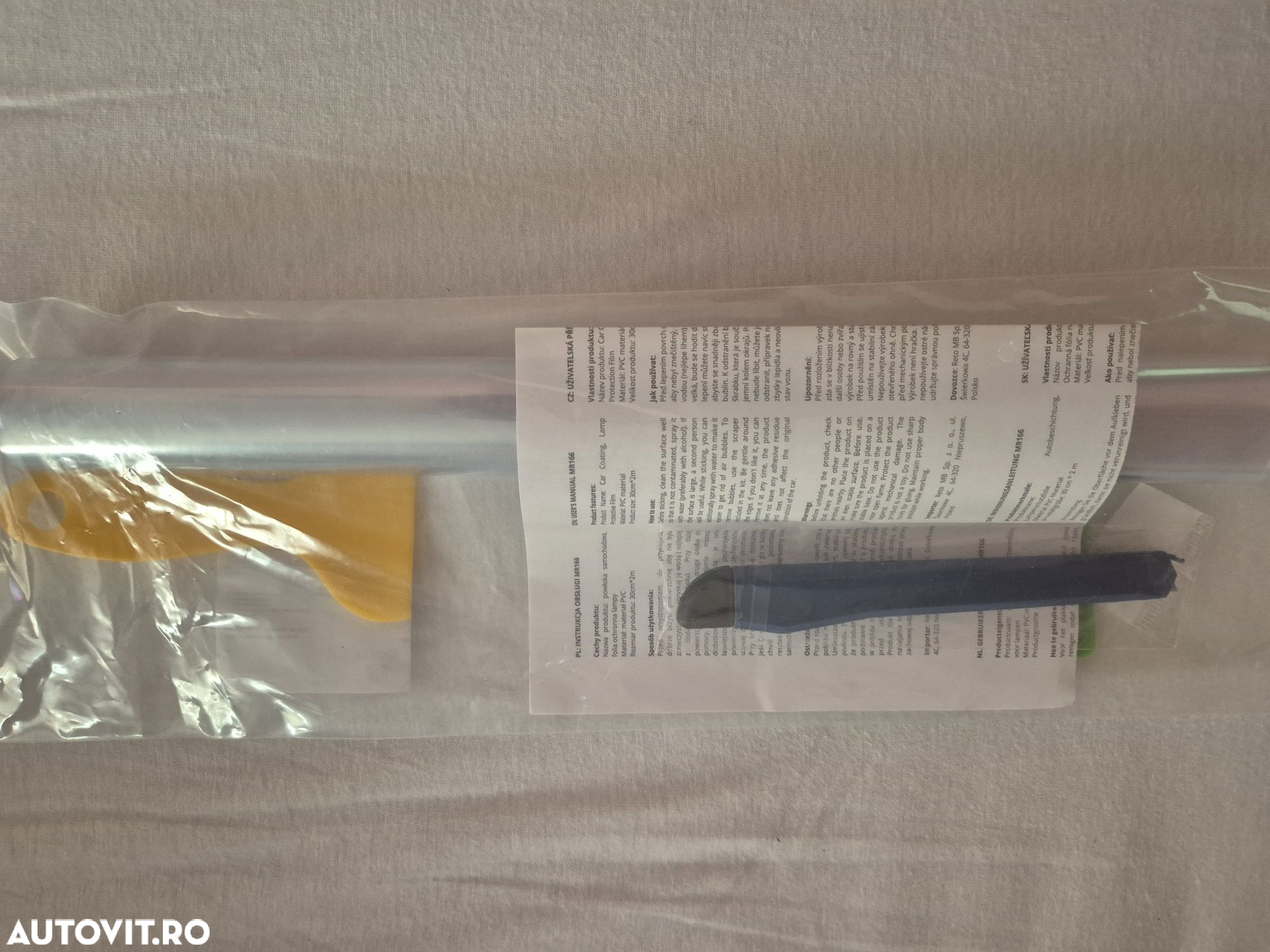kit restaurare faruri cu polimer lichid  si folie protectie faruri - 4