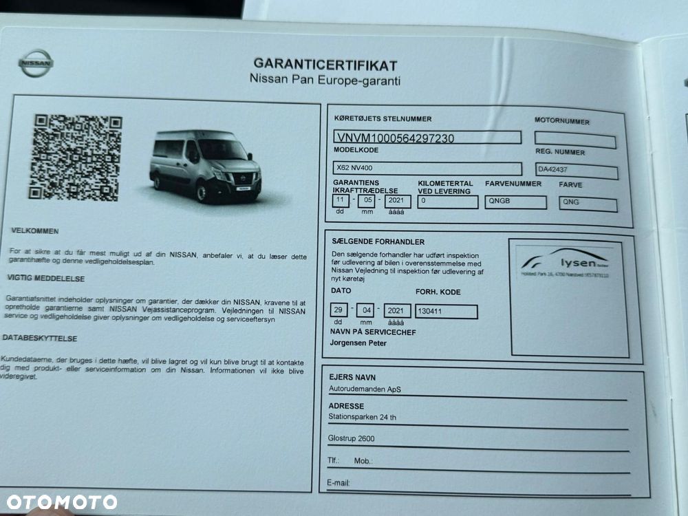 Nissan NV400 L2H2 Master 2.3DCi 150KM *Faktura VAT - 24