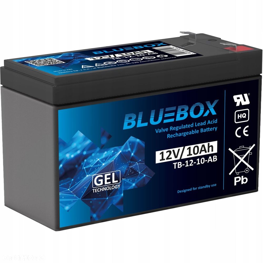 AKUMULATOR AGM 12V 10Ah AUTKA ZABAWKI ALARM UPS - 1