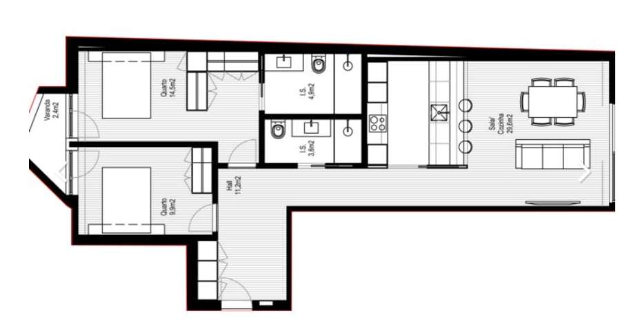 T2 LUXO C/Varanda, Paranhos/ Porto - Grande imagem: 3/11