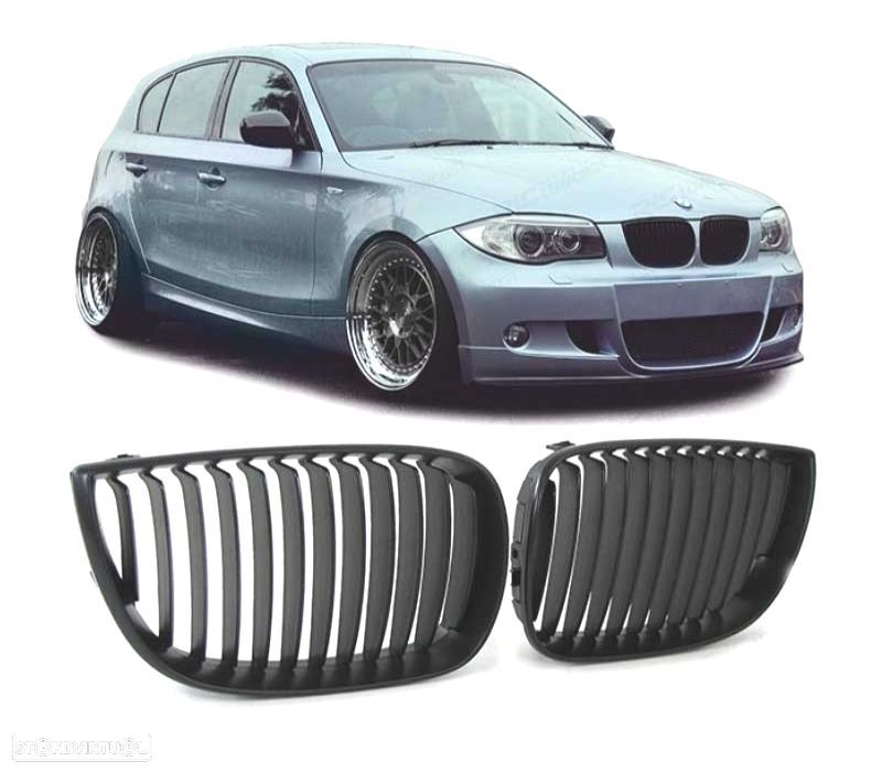 GRELHAS DIANTEIRAS BMW E81 E87 04-07 LOOK M PERFORMANCE PRETO BRILHANTE - 1