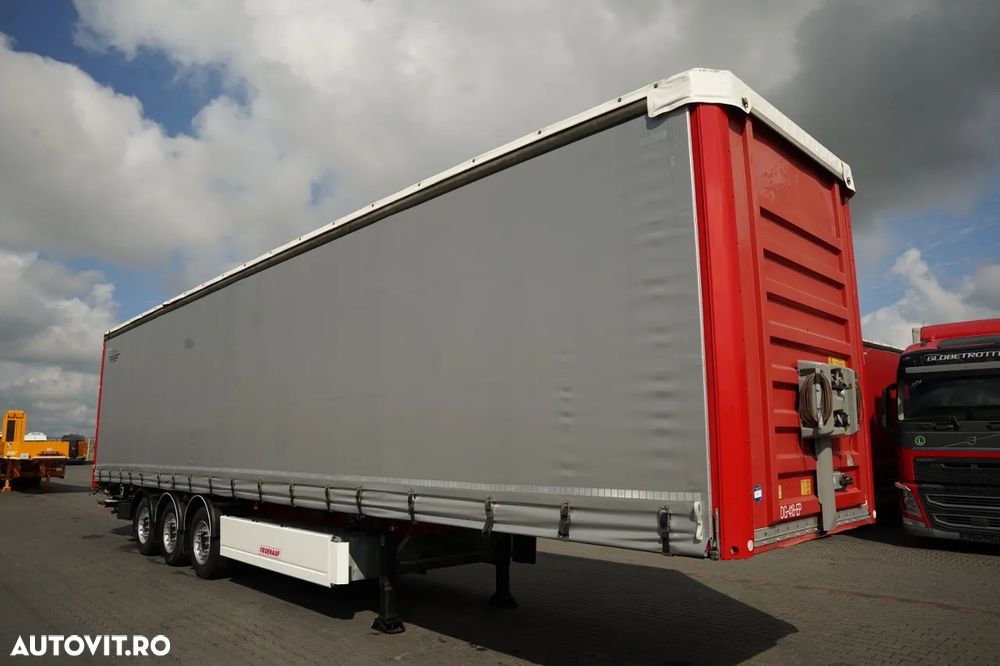 Fruehauf / SEMIREMORCĂ CU PRELATĂ (CURTAINSIDER) / TRANSPORT PALETI / PLATFORMĂ HIDRAULICĂ DHOLLANDIA - 2.000 KG / PODEA REZISTENTĂ (HEAVY-DUTY) / AXĂ LIFTABILĂ / AXE SAF / - 7