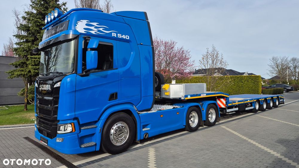 Scania ZESTAW///SCANIA///R540/// BARDZO BOGATA WERSJA/// STAN BARDZO DOBRY///6X4/// 2021///RETARDER///FULL LED/// NACZEPA NISKOPODWOZIOWA/// MAX TRAILER///2019///58000KG/// 2 OSIE SKRĘTNE///OŚ PODNOSZONA - 1